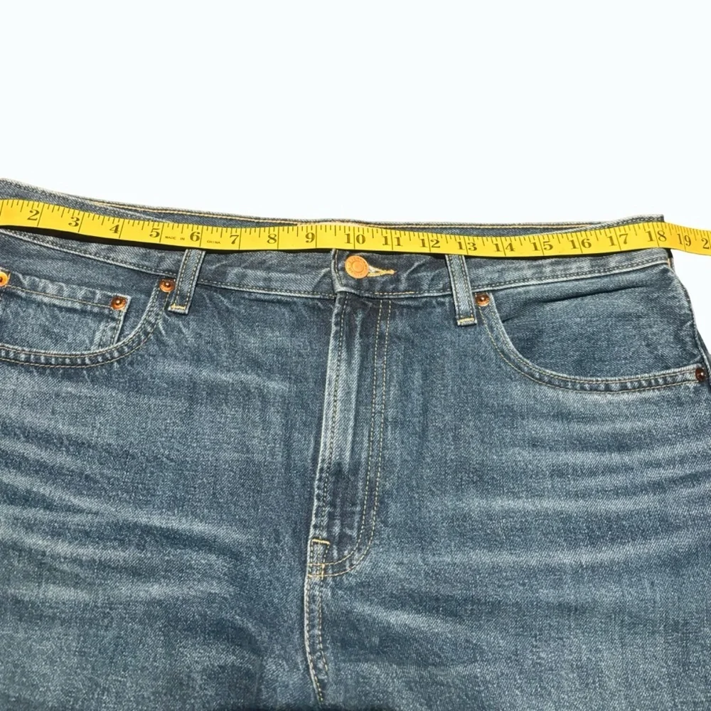 Everlane Denim Short Size 31 Organic Cotton Cut Off Rolled Hem Mid Rise Blue - Picture 3 of 9
